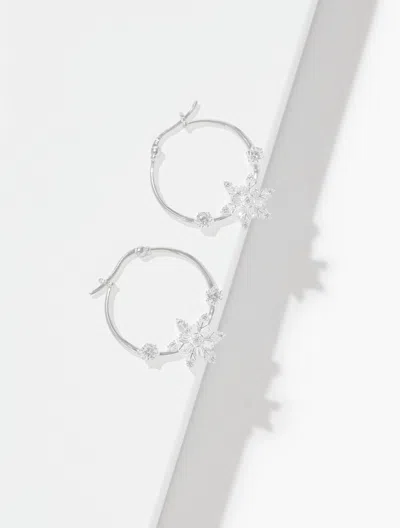 Talbots Sterling Silver Flurry Hoop Earrings - 001