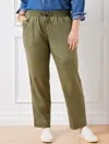 Talbots Straight Leg Drawstring Pants - Burnt Olive - 2x  In Burnt Olive