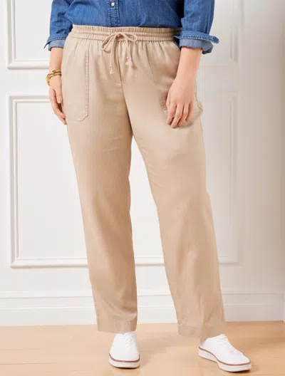 Talbots Straight Leg Drawstring Pants - Fawn - X
