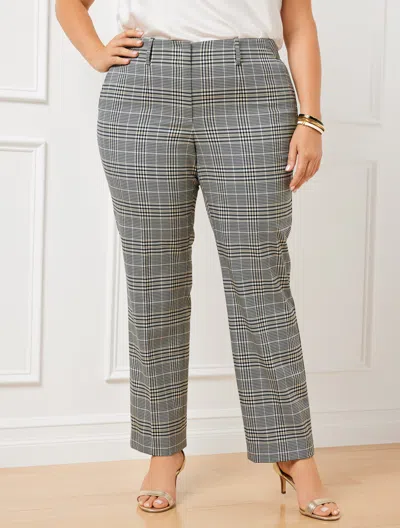 Talbots Straight Leg Pants - Lake Glen Plaid - Ivory - 20