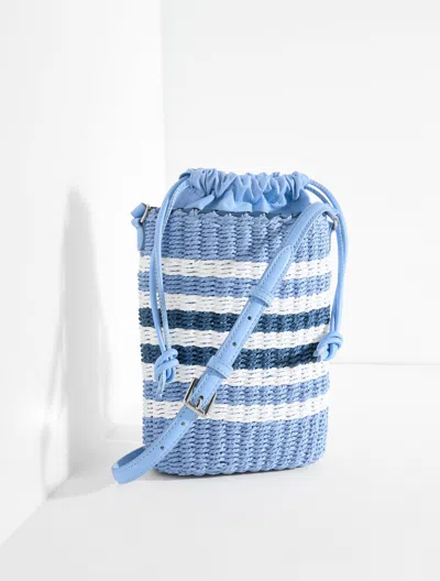 Talbots Straw Bucket Bag - Blue/white - 001  In Multi