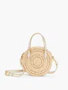 Talbots Straw Round Crossbody Bag - Natural/platino - 001  In Natural,platino