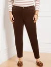 Talbots Stretch Corduroy Jeggings Pants - Solids - Dark Walnut - 22