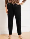 Talbots Stretch Corduroy Straight Leg Pants - Solids - Black - 14