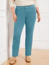 Talbots Stretch Corduroy Straight Leg Pants - Solids - Blue Haze - 22