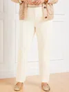 Talbots Stretch Corduroy Straight Leg Pants - Solids - Ivory - 22