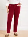 Talbots Stretch Corduroy Straight Leg Pants - Solids - Pommegranate - 20