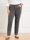 Talbots Stretch Corduroy Straight Leg Pants - Solids - Wren Grey - 20