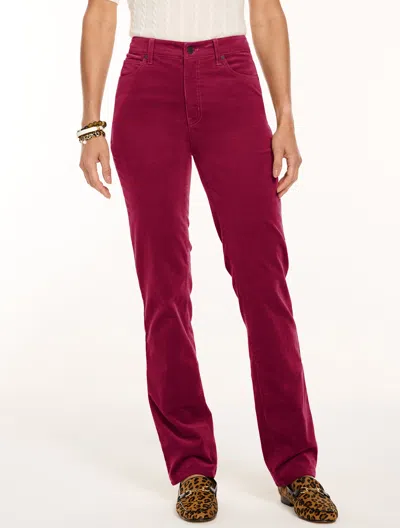 Talbots Stretch Corduroy Straight Leg Pants - Curvy Fit - Beaujolais - 2