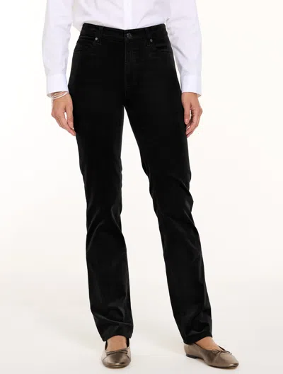 Talbots Stretch Corduroy Straight Leg Pants - Curvy Fit - Black - 2