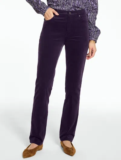 Talbots Stretch Corduroy Straight Leg Pants - Curvy Fit - Bramble Purple - 2
