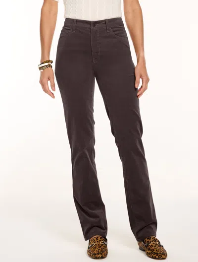 Talbots Stretch Corduroy Straight Leg Pants - Curvy Fit - Dark Chocolate - 2