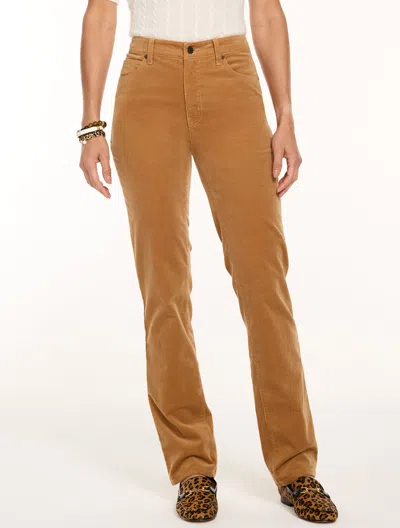 Talbots Stretch Corduroy Straight Leg Pants - Curvy Fit - Tobacco - 2