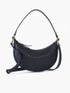 Talbots Studded Leather Crescent Bag - Indigo - 001  In Purple