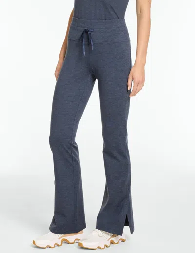 Talbots Studio Stretch Split Flare Leggings - Iolite Heather - Xs
