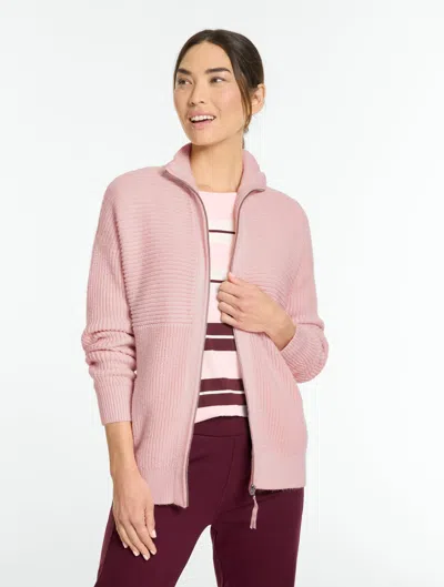 Talbots Studio Stretch Yoga Sweater Jacket - Pink Champagne - Xs