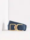 Talbots Suede Belt - Blue - Large  In Blue