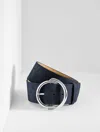 Talbots Suede Belt - Blue - Xl