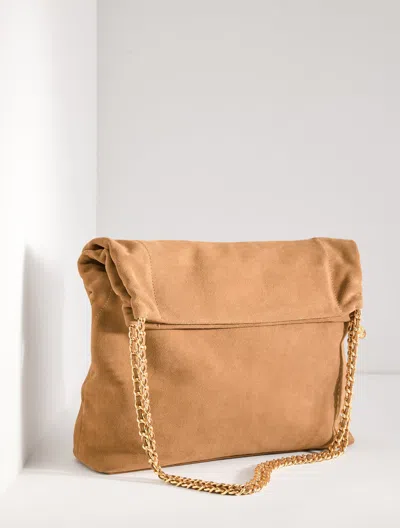 Talbots Suede Chain Tote - Sierra Brown - 001