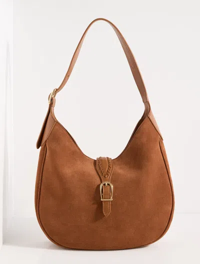 Talbots Suede Medium Hobo Bag - Burnt Sienna - 001
