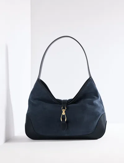 Talbots Suede Shoulder Bag - Indigo - 001  In Purple