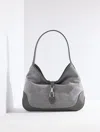 Talbots Suede Shoulder Bag - Kendall Grey - 001
