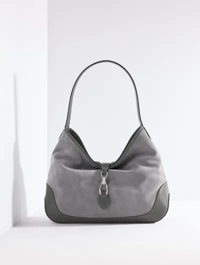 Talbots Suede Shoulder Bag - Kendall Grey - 001