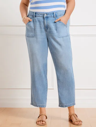 Talbots Summerweight Straight Ankle Jeans - Brickell Wash - 22