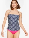 Talbots Sun Ocean Sand Geo Bandeau Tankini - Ink - 16  In Ink