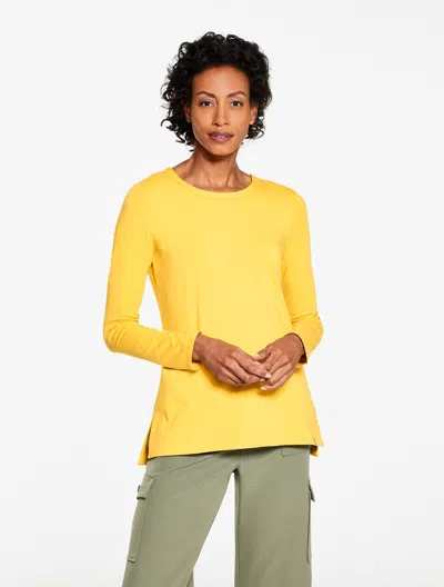 Talbots Supersoft Jersey Crewneck T-shirt - Citron Yellow - Xl