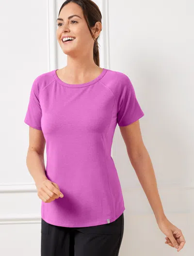 Talbots Supersoft Jersey Short Sleeve T-shirt - Purple Thistle - X  In Purple Thistle