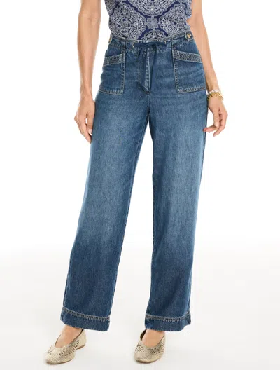Talbots Supersoft Straight Leg Drawstring Jeans - Inglewood Wash - 2