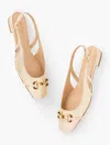 Talbots Sutton Link Slingback Metallic Nappa Flats - Gold - 11m  In Gold