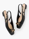 Talbots Sutton Link Slingback Nappa Flats - Black - 10m  In Black
