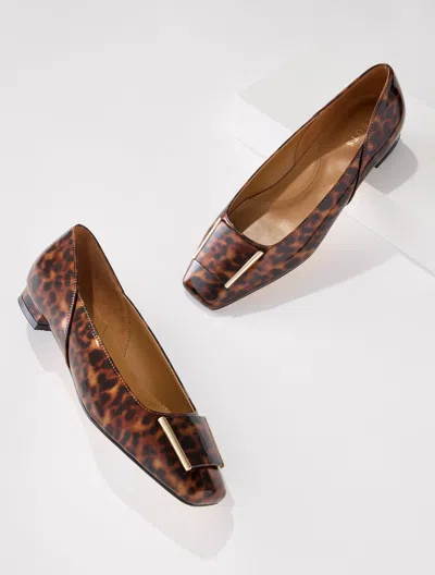 Talbots Sutton Ornament Flats - Tortoiseshell Patent - Brown - 5m