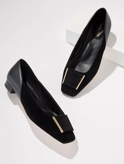 Talbots Sutton Suede Ornament Flats - Black - 5m