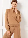 Talbots Sweater Studio Half-zip Pullover - Cafe - X  In Cafe