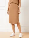 Talbots Sweater Studio Midi Skirt - Cafe - X
