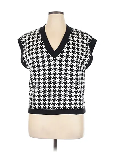 Pre-owned Talbots Sweater Vest In Black