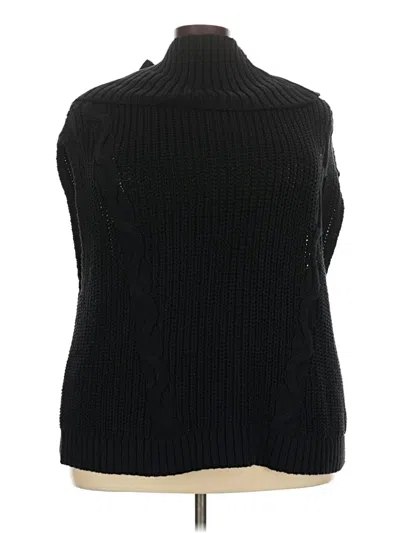 Pre-owned Talbots Sweater Vest In Black