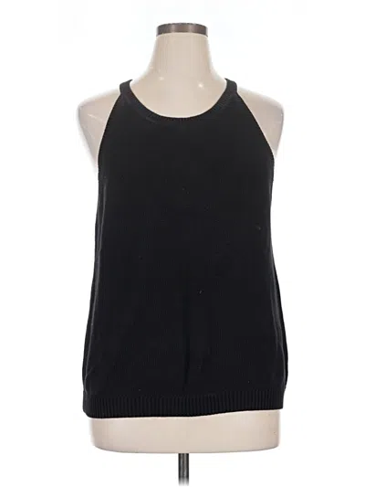 Pre-owned Talbots Sweater Vest In Black