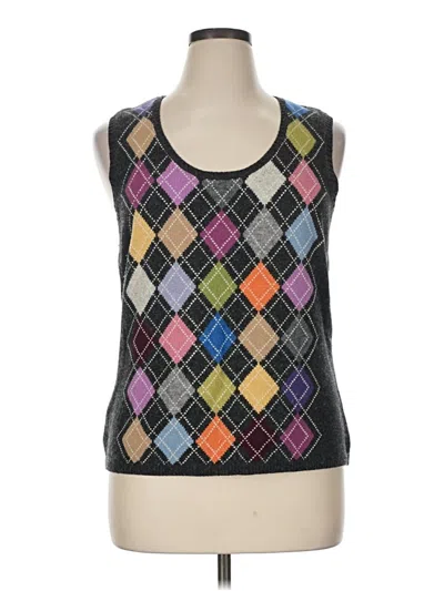 Pre-owned Talbots Sweater Vest In Black