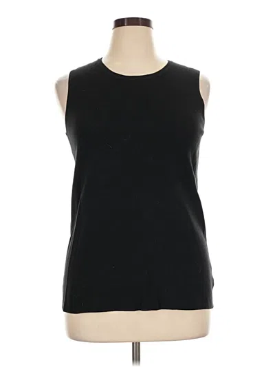 Pre-owned Talbots Sweater Vest In Black