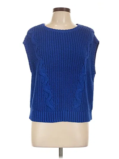 Pre-owned Talbots Sweater Vest In Blue