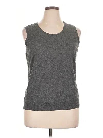 Pre-owned Talbots Sweater Vest In Gray