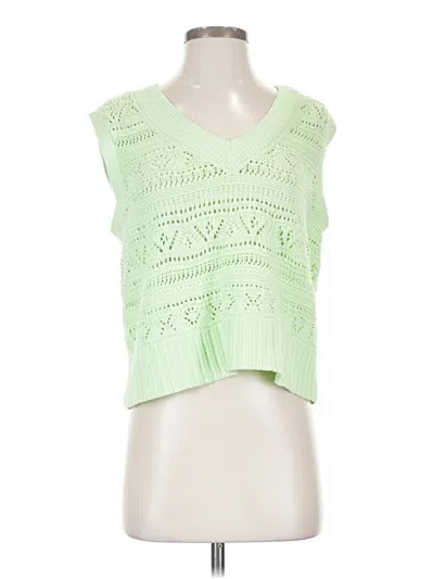Pre-owned Talbots Sweater Vest In Green