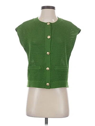 Pre-owned Talbots Sweater Vest In Green