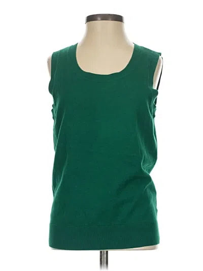 Pre-owned Talbots Sweater Vest In Green
