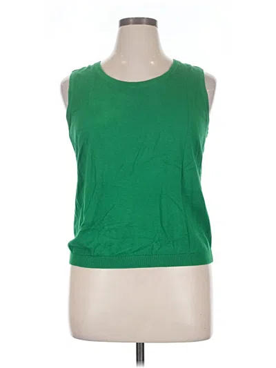 Pre-owned Talbots Sweater Vest In Green