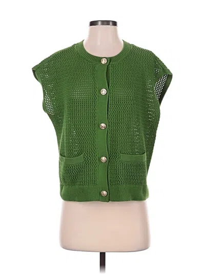 Pre-owned Talbots Sweater Vest In Green